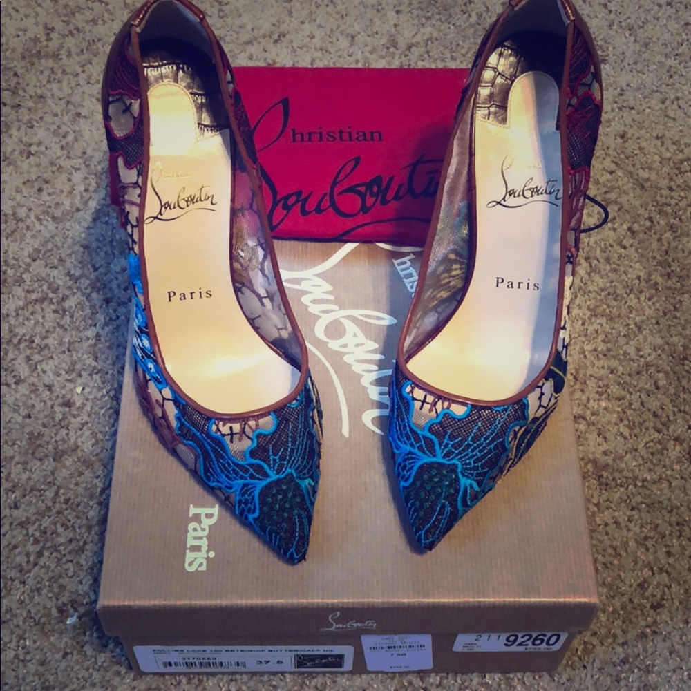 Brand New Christian Louboutin Follies Lace heel